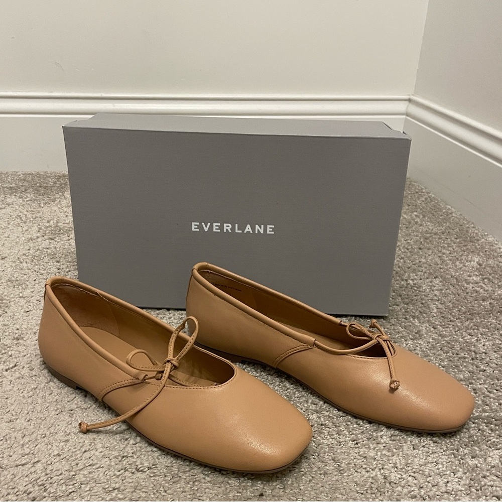 NWT Everlane Leather Keyhole Flat Size 36.5